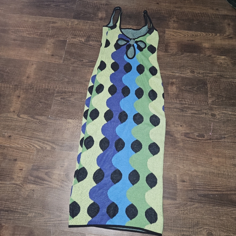 Another Girl Lava Lamp Knit Midi Dress - Picture 2 of 5